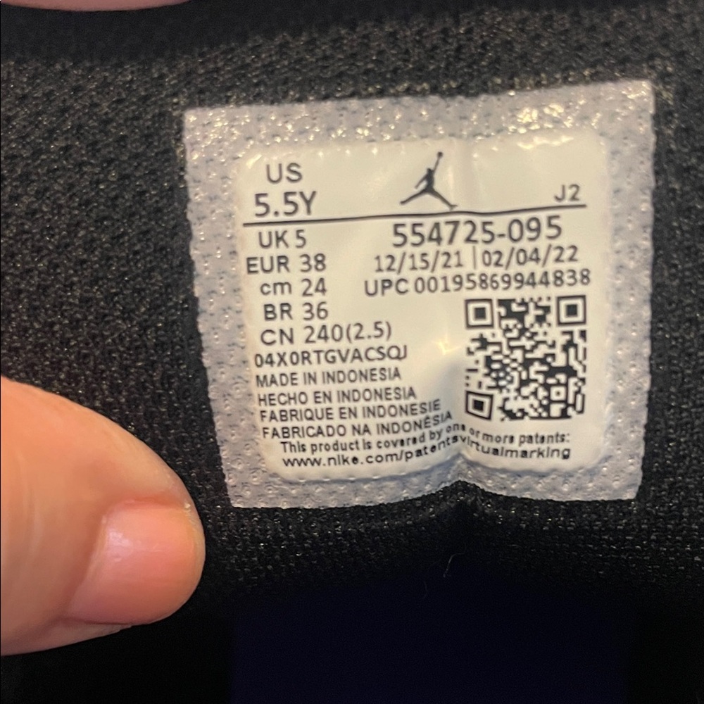 Nike Air Jordan 1 Mid Black and Purple Sneakers - Picture 2 of 7